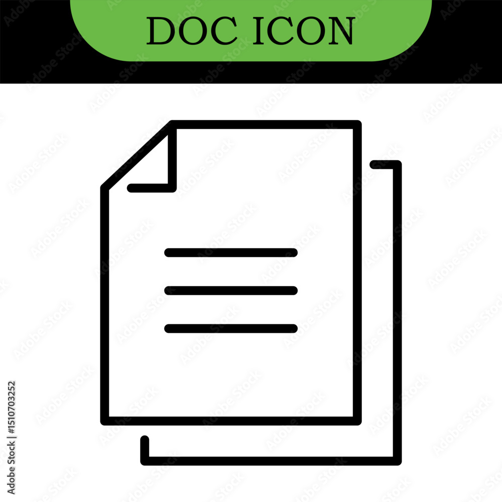 Poster document line editable icons set. vector illustration in thin line modern style of paper documentati