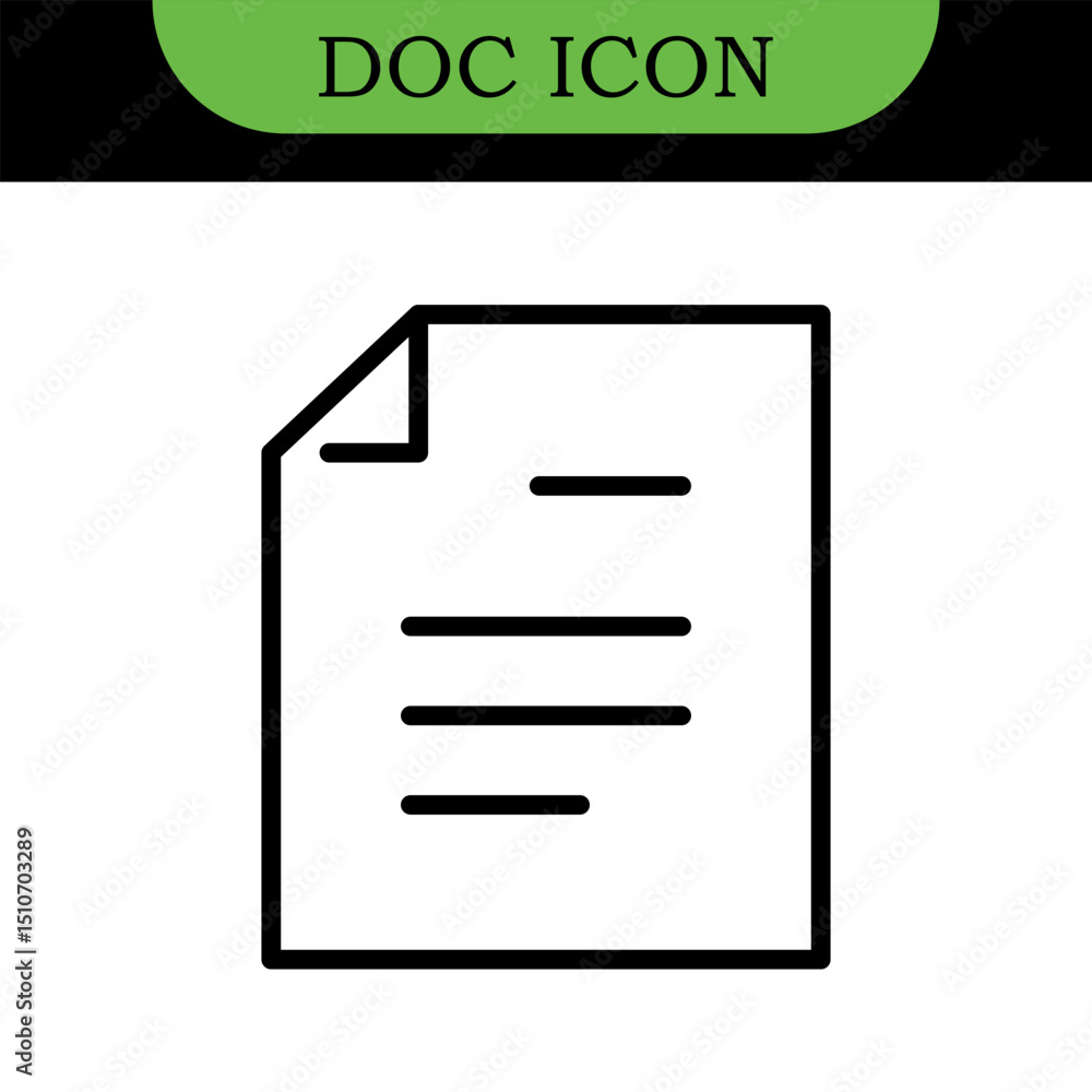 Poster document line editable icons set. vector illustration in thin line modern style of paper documentati