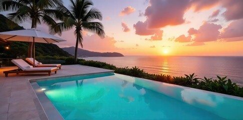 Luxury villa holiday home with private pool and stunning ocean views Enjoy breathtaking sunsets and ultimate relaxation in this idyllic escape , ocean view, relaxation