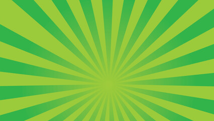 Comic green sunbeam background retro pop art style cartoon
