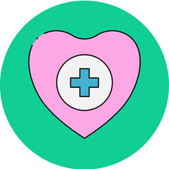 Fototapeta premium Heart single icon vector illustration