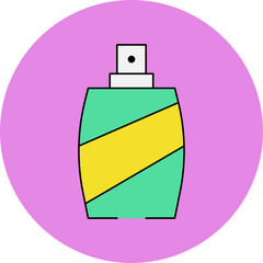 Perfume bottles single icon vector illustration