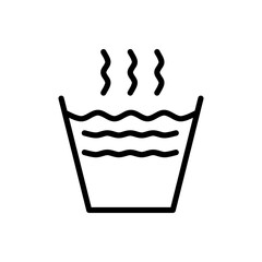 Hot Wash Icon. Vector Symbol for Laundry, High Temperature, and Garment Care.