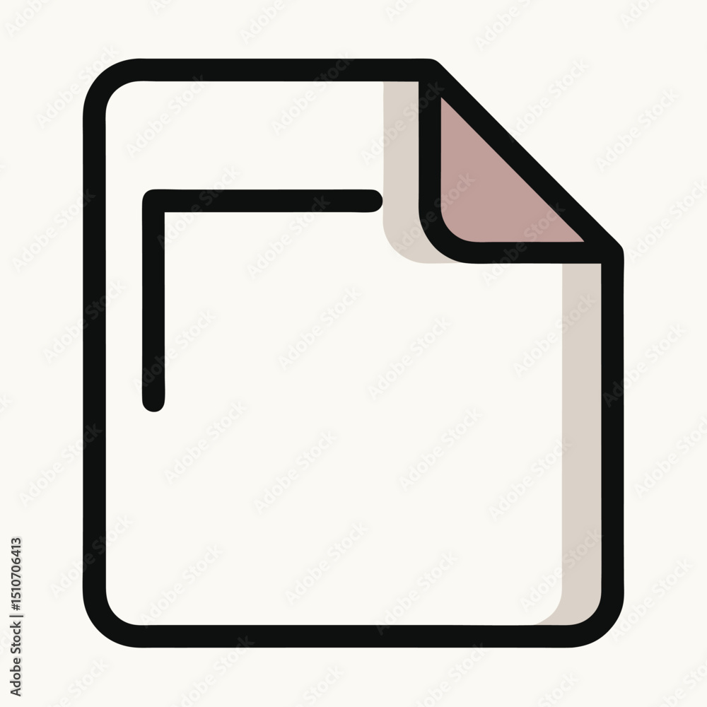 Poster simple square note paper icon design element