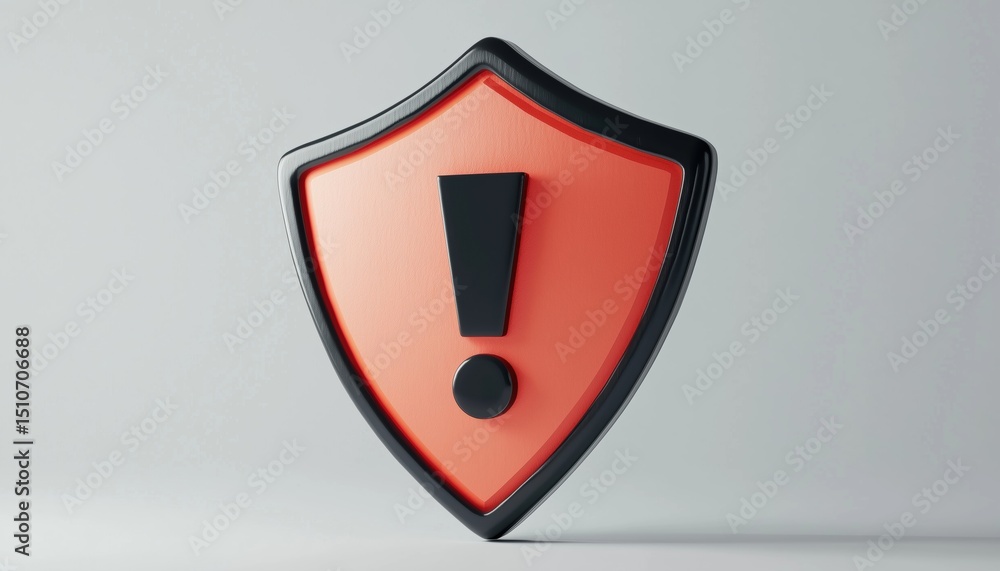 Poster warning signs for attackers with exclamation mark: be cautious of internet dangers with vpn shield f