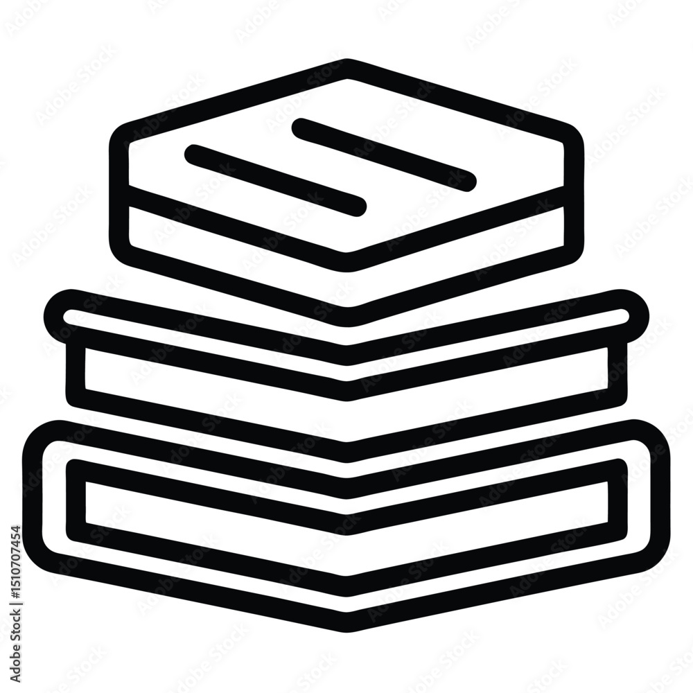 Poster stacked layers abstract geometric design element