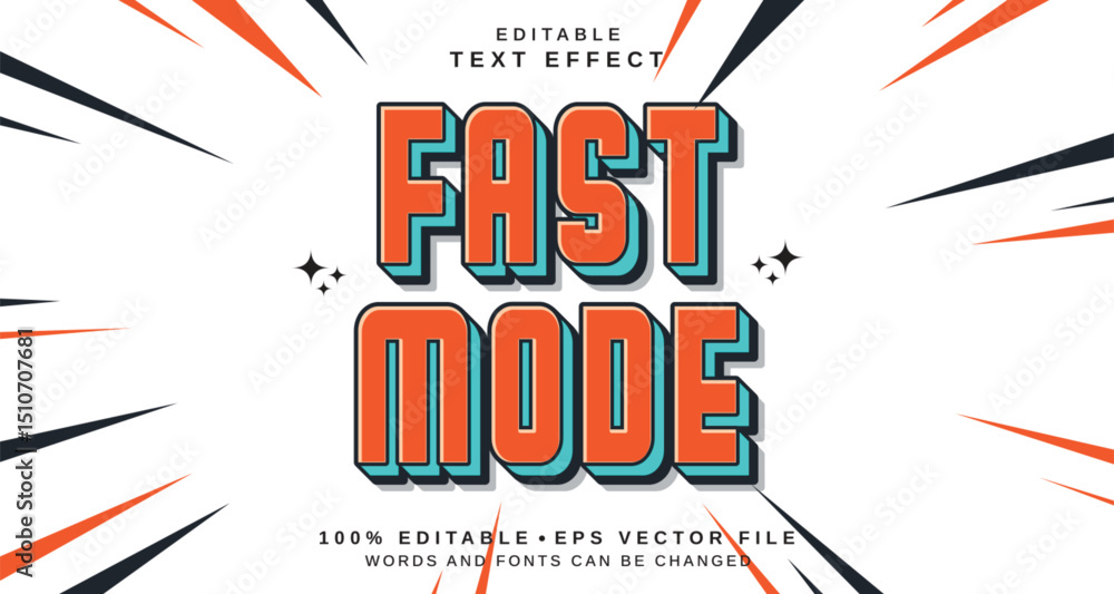 Poster editable text style effect - fast mode text style theme.