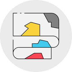 Paper single icon vector illustration