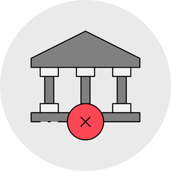 Bank single icon vector illustration