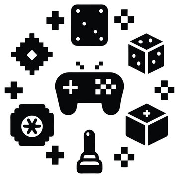 game developer element isolated pixel art editor on white background
