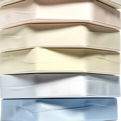 Stacked elegant boxes in subtle pastel hues perfect for minimalist designs