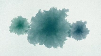 blue ink splash stains frame on paper texture background animation, old vintage dark blue watercolor brush motion design element - Powered by Adobe