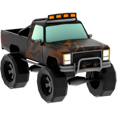 3d render monster pickup truck with transparent background © Ricardo