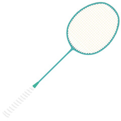 3d render badminton racket with transparent background