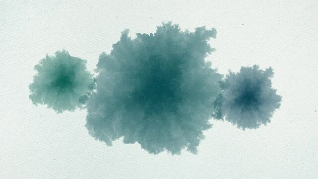 blue ink splash stains frame on paper texture background animation, old vintage dark blue watercolor brush motion design element	