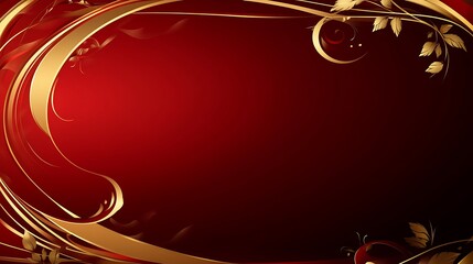 Ornate red and gold border