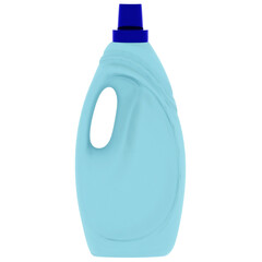 3d render detergent bottle with transparent background 