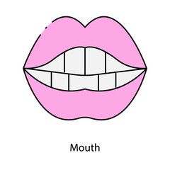 Mouth single icon vector illustration