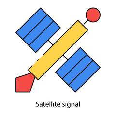 Satellite signal single icon vector illustration