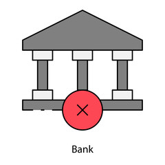 Bank single icon vector illustration