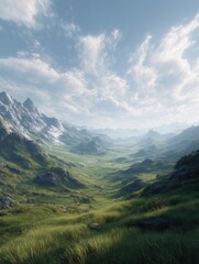 Obraz premium mountain landscape with clouds