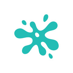 Turquoise Paint Splash with Dynamic Shape