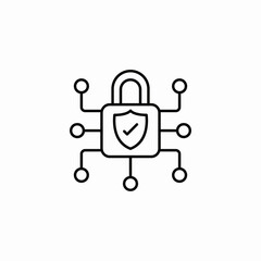 Fototapeta premium digital padlock icon sign vector