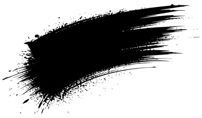 Grunge badge brush, hand drawn black sticker