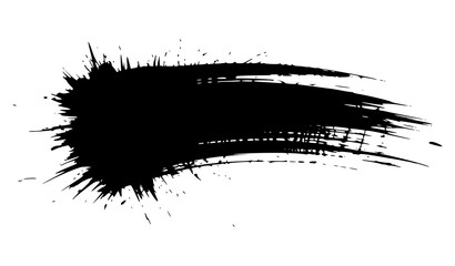 Grunge badge brush, hand drawn black sticker