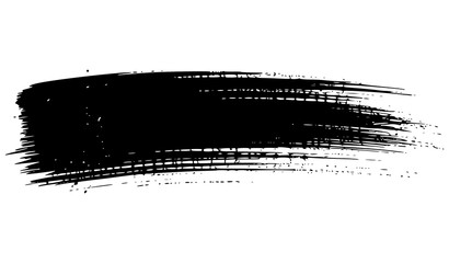 Grunge badge brush, hand drawn black sticker