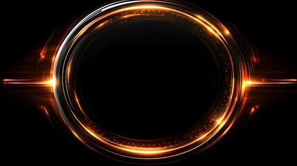 Abstract glowing circular frame