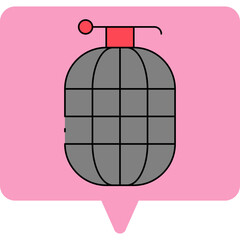 Grenade single icon vector illustration