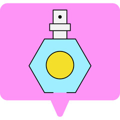 Perfume bottle single icon vector illustration