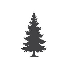 Pine Tree Silhouette Vector Art