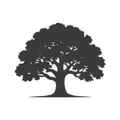 Artistic Oak Silhouette with Clean Lines