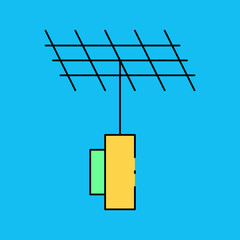 Antenna tower single icon vector illustration