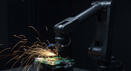 Robot Arm Soldering Circuit Board