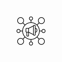 multichannel advertisement icon sign vector