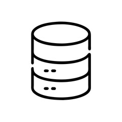 Database Icon for Data Storage Server and Information Management