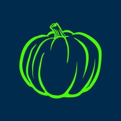 Pumpkin trendy artwork pleasant abstract vector illustration colorful practical design