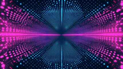 Abstract vibrant tunnel of light