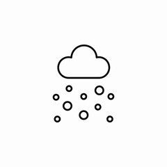 snowing cloud icon sign vector
