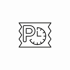 time limited parking icon sign vector