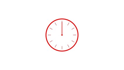 Digital clock 24 hour day fast speed black color 4k illustration. White background new analog clock timer 4k illustration.