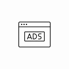 website advertisements icon sign vector