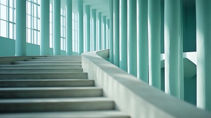 Fototapeta premium Modern architectural stairway