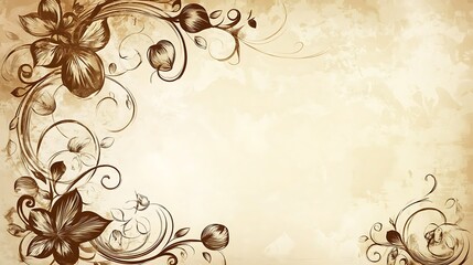 Vintage floral frame, ornate border