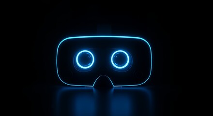 Vr Headset Glowing Neon Light