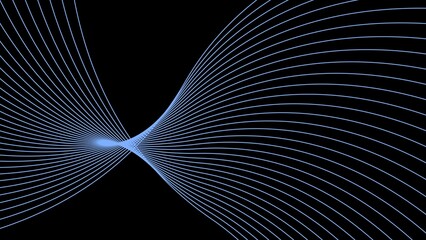 Geometric swirl line movement royal blue color 4k illustration. White pattern wavy line on white background.