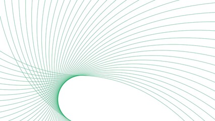 Fototapeta premium Geometric swirl line movement turquoise color 4k illustration. White pattern wavy line on white background. 